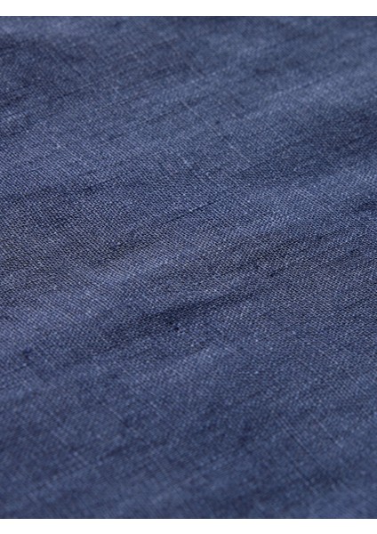 Erkek Lacivert Keten Klasik Gömlek modelleri