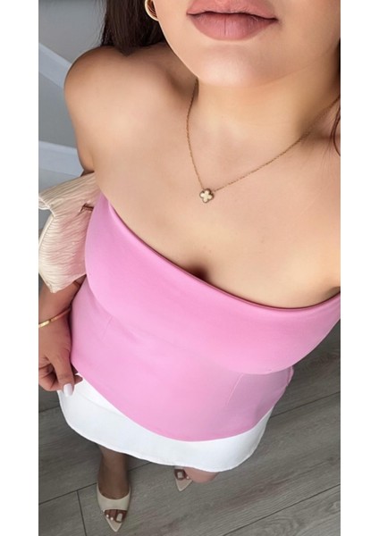 Pembe Straplez Bluz fiyatları
