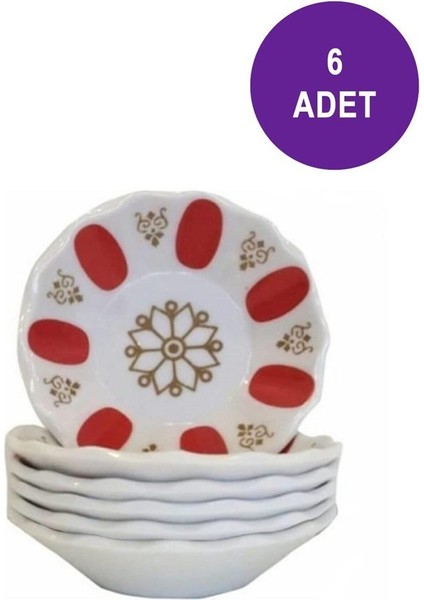 Melamin Çay Tabağı Kahveci Tipi Kırılmaz 6'lı Set,1. Sınıf