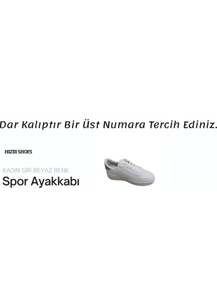 Kadın Beyaz-Gri Renk Günlük Spor Ayakkabı indirimleri