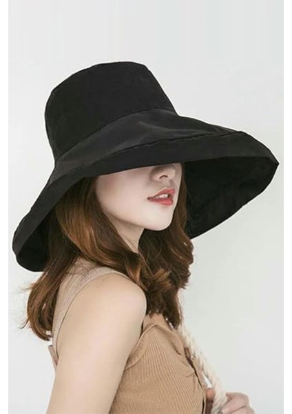 Kadın Oversize Uv Korumalı Bucket Plaj Şapkası Çift Taraflı fırsatları