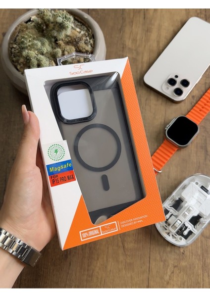 iPhone 15 Pro Max Magsafe Uyumlu Silikon Kılıf SOOCASE635