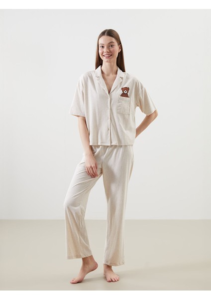 Yeni Sezon Ayi Teddy Baskili Kadin Pijama Takim - S5CU14Z8