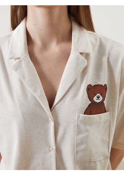 Yeni Sezon Ayi Teddy Baskili Kadin Pijama Takim - S5CU14Z8