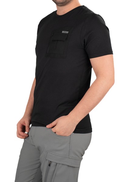 Taktik Cepli Erkek Tişört - Siyah | Outdoor & Güvenlik Stil fiyatları