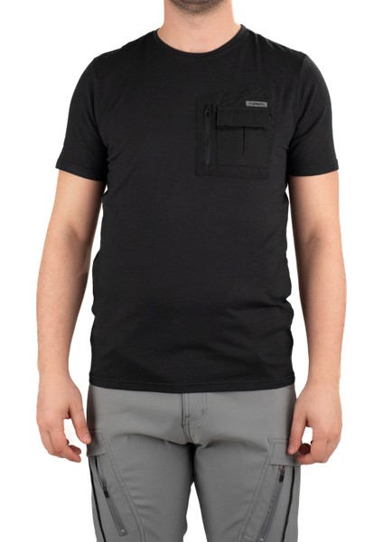 Taktik Cepli Erkek Tişört - Siyah | Outdoor & Güvenlik Stil indirimleri