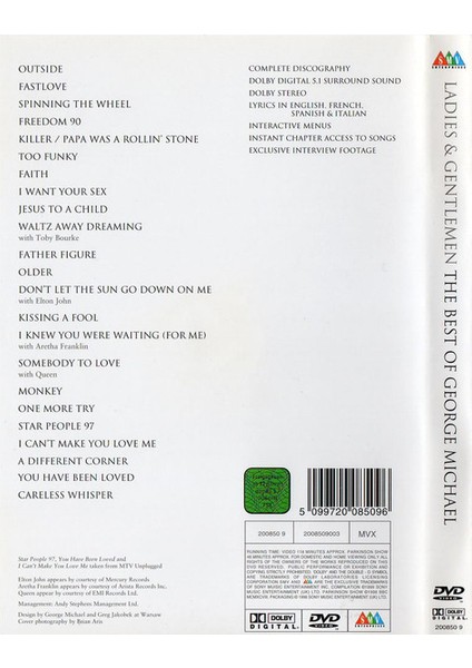 George Michael – Ladies & Gentlemen (The Best Of George Michael) DVD
