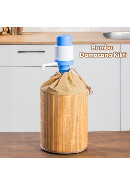 PBT-592 Bambu Damacana Kılıfı Kumaş Korumalı Ipli Hasır Kılıf 35*42CM 19LT fiyatları