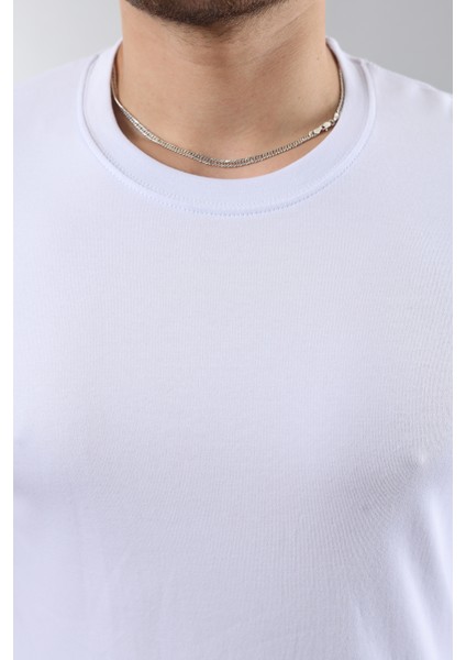 Oversize Geniş Kalıp Bisiklet Yaka Basic Düz Kısa Kollu Tişört fiyatları