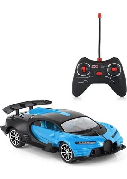 Şarjlı Uzaktan Kumandalı Mavi Bugatti 1:16