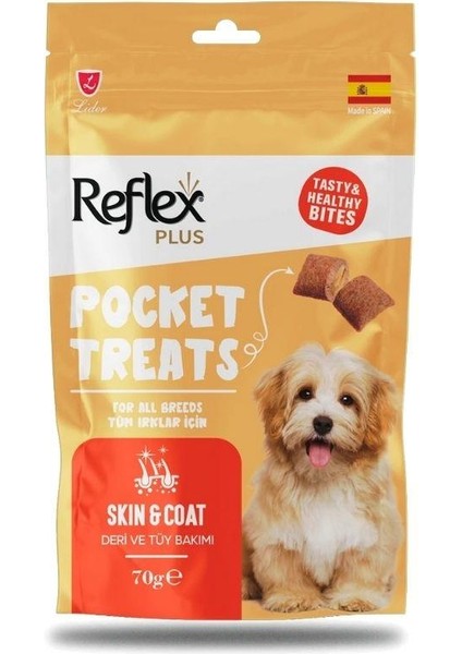 Plus Pocket Treats Deri ve Tüy Sağlığı Için Köpek Ödül Maması 70 gr