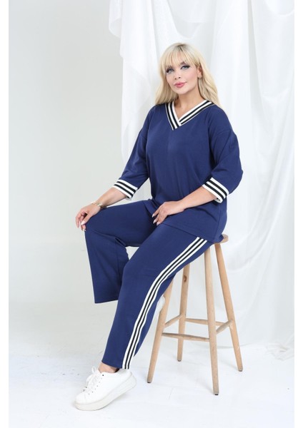 Şeritli Takım Oysho Modal Kumaş Şeritli Yumuşak Dokulu M-6xl modelleri