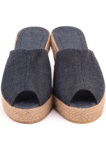 Gerçek Elişi Platformlu Hasır El Işi Kadın Keten Günlük Terlik Handmade fiyatları