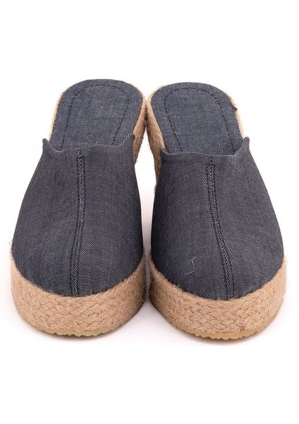 Gerçek Elişi Platformlu Burnu Kapalı Elişi Hasır Keten Sabo Terlik Handmade fiyatları