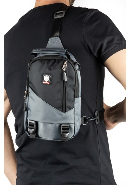 Imperteks Kumaş Günlük Çapraz Göğüs El ve Omuz Çantası Unisex Siyah Body Bag Siyah Gri 911 fiyatları