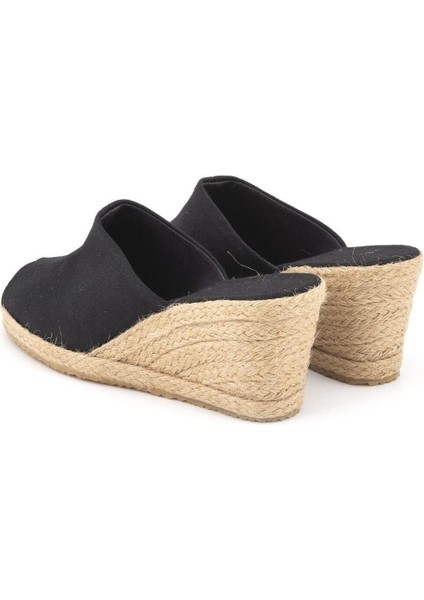 Gerçek Elişi Hasır Siyah El Işi Kadın Keten Günlük Terlik Handmade modelleri