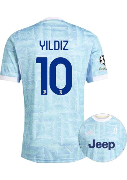 Juventus 2025-26 Yeni Sezon Kenan Yıldız Deplasman Forması (Mavi)