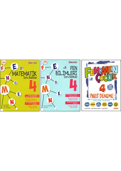 Fenomen 4. Sınıf Matematik+Fen B.+Paket Deneme (3 Kitap)