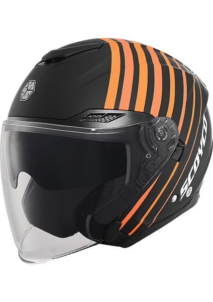 Motosiklet Yarım Açık Kask Güneş Vizörlü Motor Kask Track