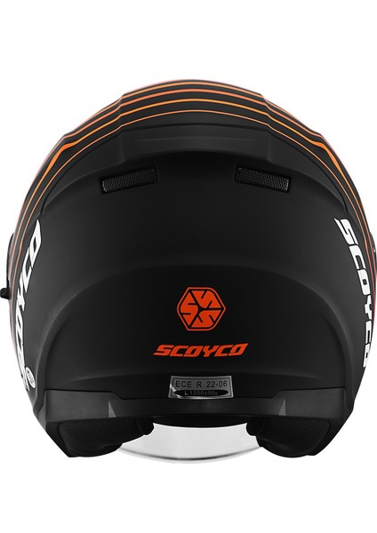 Motosiklet Yarım Açık Kask Güneş Vizörlü Motor Kask Track