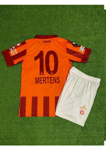 Gâlatâsaray 2025/26 Yeni Sezon 5 Yıldızlı 100. Yıl Imzalı Mertens Çocuk Forması 4'lü Set(Çoarp Bileklik HEDIYELLI)-ZP03