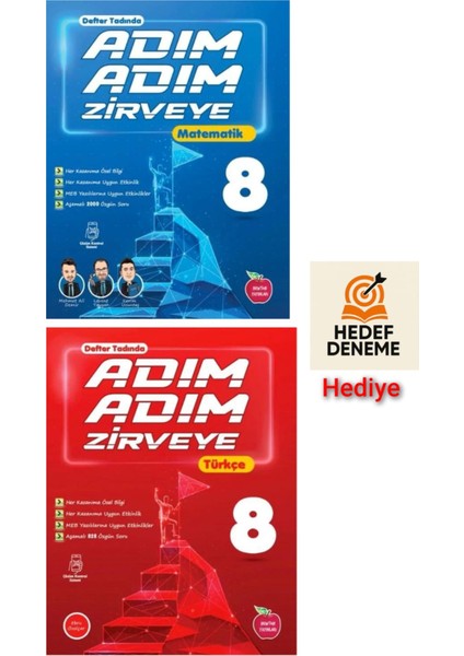 Newton 8.sınıf Adım Adım Zirveye Matematik Türkçe- Hedef Deneme