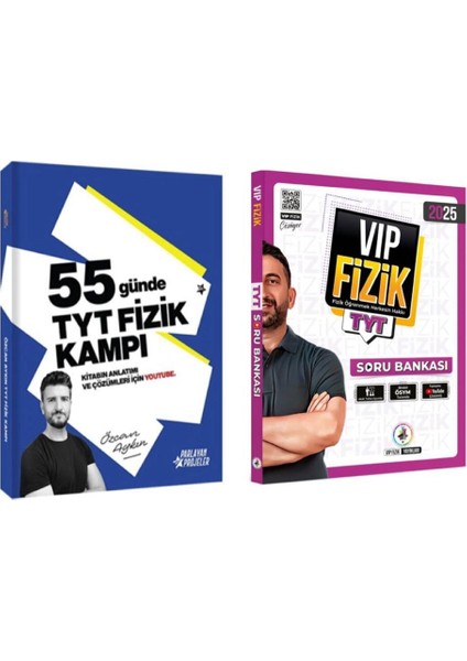 Özcan Aykın 2026 Tyt 55 Günde Fizik Kampı ve Vip Fizik Yayınları Tyt Fizik Soru Bankası