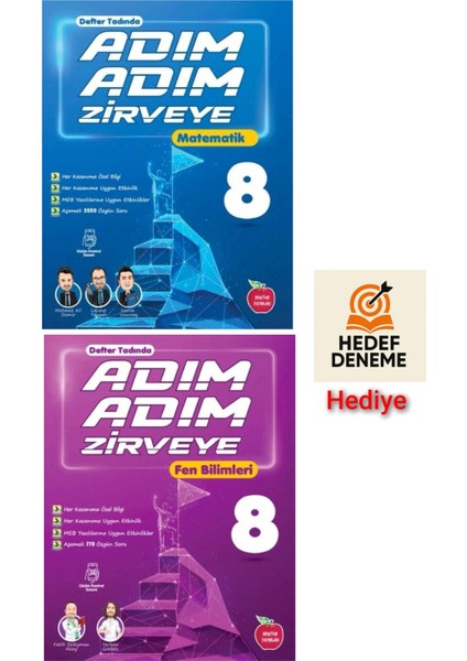 Newton 8.sınıf Adım Adım Zirveye Matematik Fen Bilimleri -Hedef Deneme