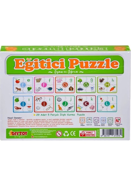 7197 Çark Puzzle Alfabe modelleri