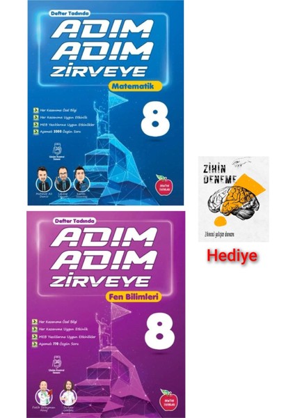 Newton 8.sınıf Adım Adım Zirveye Matematik Fen Bilimleri -Hedef Deneme