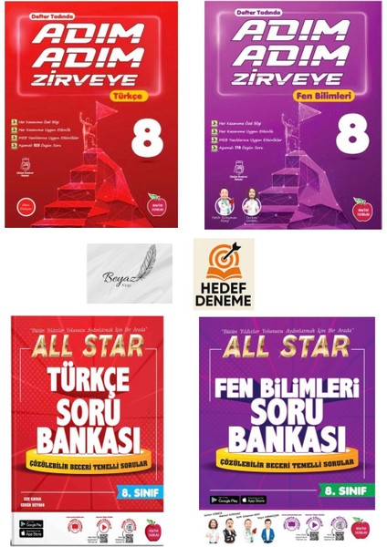 Newton 8.sınıf Adım Adım Zirveye Türkçe Fen Bilimleri All Star Türkçe Fen Bilimleri Soru Bankası-Hedef Deneme