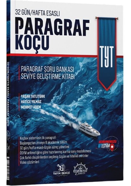 Edebiyat Denizi Tyt Paragraf Koçu Soru Bankası modelleri