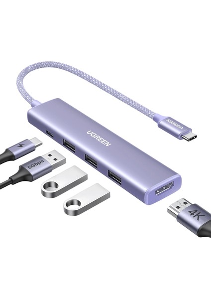Revedok 5'i 1 Arada 1 Usb-C 3xusb-A Hub Çoklayıcı, 35580
