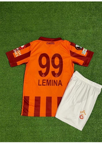 Gâlatâsaray 2025/26 Yeni Sezon 5 Yıldızlı 100. Yıl Imzalı Lemina Çocuk Forması 4'lü Set(Çoarp Bileklik HEDIYELLI)-ZYP04
