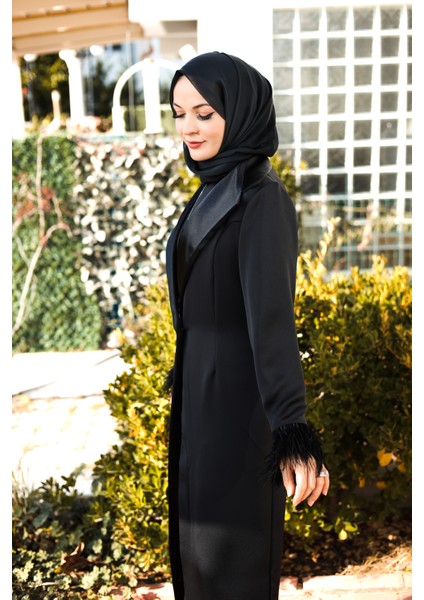 Siyah Ipek Krep Abaya (Sadece Abaya) modelleri