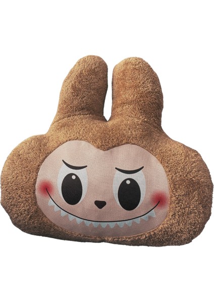 Labubu Peluş Dekoratif Yastık, Uyku Arkadaşı Labubu 35 cm Kahve fırsatları