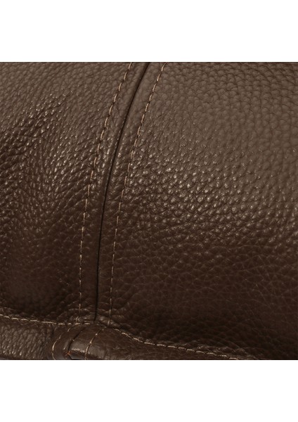 Premium Dekoratif Deri Kahverengi Kırlent Kılıfı/ev ve Ofis Için Gerçek Deri 45X45CM Kırlent Kılıfı
