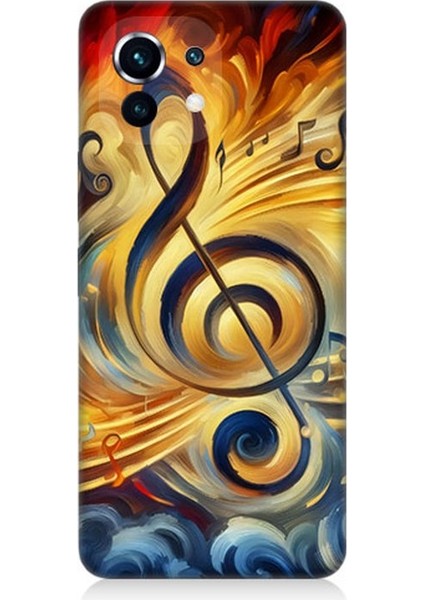 Xiaomi Mi 11 Uyumlu Müzikte Alevin Gücü Desenli Silikon Kılıf