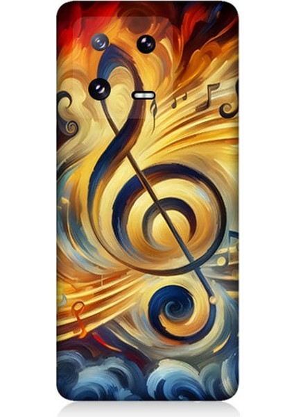 Xiaomi Mi 13 Uyumlu Müzikte Alevin Gücü Desenli Silikon Kılıf