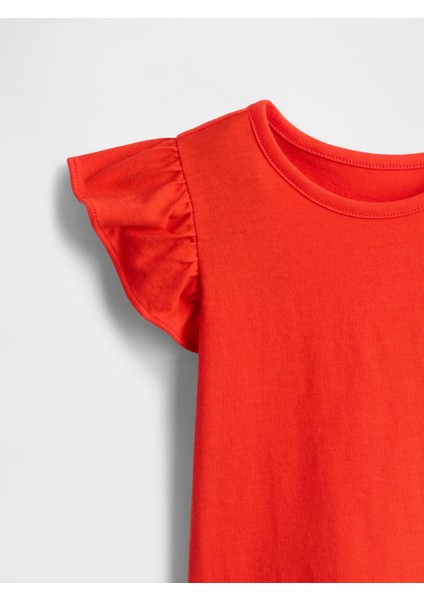 Kız Bebek Mercan Fırfır Kollu T-Shirt fiyatları