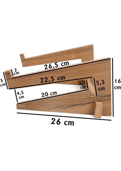Ayarlanabilir Kademeli Ahşap Laptop Standı Notebook Yükseltici Macbook Tutucu 13" 14" 15" 16" 17"