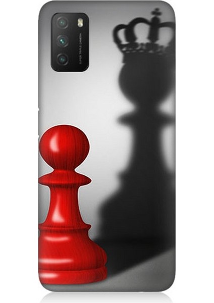 Xiaomi Poco M3 Uyumlu Piyonun Taçlı Hayali Desenli Silikon Kılıf