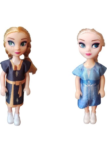 Frozen Anna ve Elsa Oyuncak Bebek Seti - 2 Büyük, 2 Küçük fırsatları