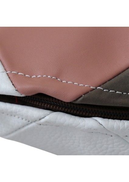 Premium Dekoratif Gri Beyaz Pembe Deri Kırlent Kılıfı/ev ve Ofis Için Gerçek Deri 45X45CM Kırlent Kılıfı fırsatları
