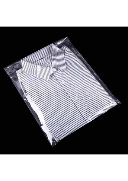 50 Adet 30X45 cm Bantlı Şeffaf Opp Jelatin Poşet, Şeffaf Poşet (30X40+5)