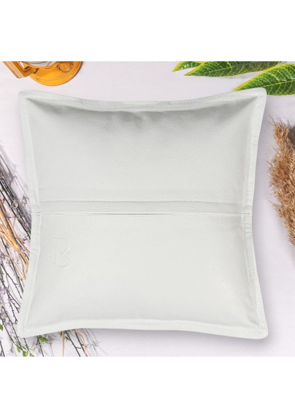 Premium Dekoratif Beyaz Deri Kırlent Kılıfı/ev ve Ofis Için Gerçek Deri 45X45CM Kırlent Kılıfı fiyatları