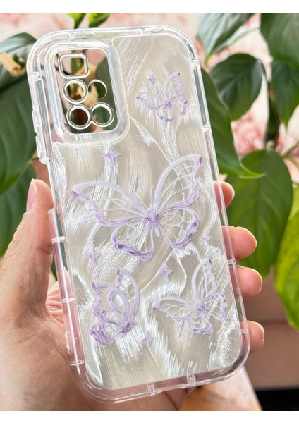 Xiaomi Redmi 10 4g 2022 Kılıf Parlak Hologramlı Kelebek Desenli Darbe Emici Kamera Korumalı Renkli Silikon fırsatları
