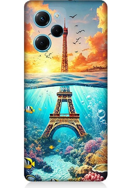 Xiaomi Poco X5 Pro Uyumlu Denizaltında Eyfel Hayali Desenli Silikon Kılıf