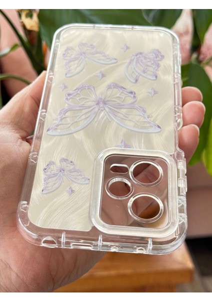 Xiaomi Redmi Note 12 Pro 5g Kılıf Parlak Hologramlı Kelebek Desenli Darbe Emici Kamera Korumalı Silikon indirimleri