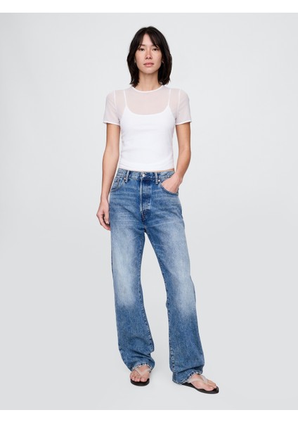 Kadın Beyaz Transparan Crop T-Shirt fırsatları